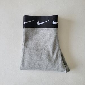 NIKE Heather Gray NSW Club High-Waisted Full Ankle Length Leggings